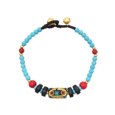 B-1271 Ethnic Beads Women Bracelets Bell Statement Rope Bracelets