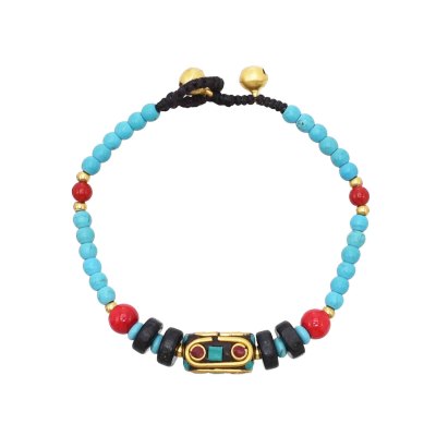 B-1271 Ethnic Beads Women Bracelets Bell Statement Rope Bracelets