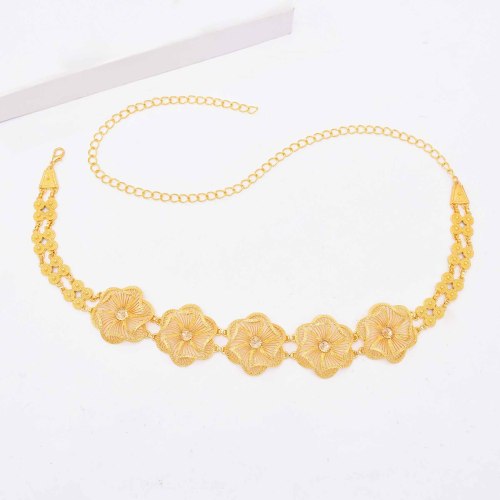 N-8157 Fashion Gold Hollow Out Flower Belly Chains for Women