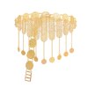 N-8156 Coin Tassel Women Body Jewelry Carved Hollow Golden Belly Chains