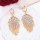 E-6619 Fashion Gold Alloy Clear Crystal Tassel Dangle Earrings For Women