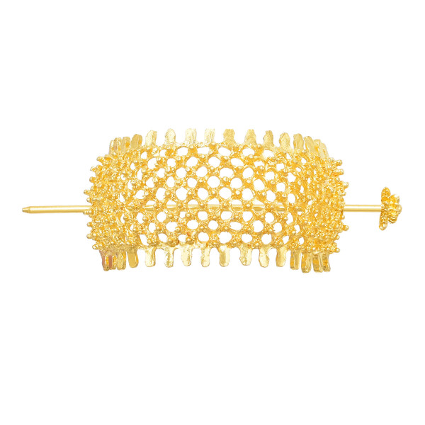F-1104 Gold Silver Metal Hollow Out Hairpin Unisex Hair Accessories