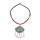 N-8162 Bohemian Colorful Bells Tassel Long Chain Heart Shaped Necklace Headwear Dual Use For Women Girls