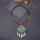 N-8162 Bohemian Colorful Bells Tassel Long Chain Heart Shaped Necklace Headwear Dual Use For Women Girls