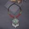 N-8162 Bohemian Colorful Bells Tassel Long Chain Heart Shaped Necklace Headwear Dual Use For Women Girls