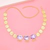 N-8165 Fashion Gold Alloy Blue Red Purple Crystal Body Waist Chains