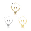 N-8168 Gold/Silver Bohemian Style Coin Tassel Necklace Earring Set Women Birthday Gift Holiday Jewelry