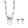 N-8168 Gold/Silver Bohemian Style Coin Tassel Necklace Earring Set Women Birthday Gift Holiday Jewelry