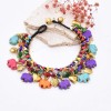 B-1274 Fashion Bohemian Handwoven Turquoise Elephant Alloy Love Fish Pendant Bracelet for Women