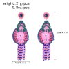 E-6622 Bead Women Drop Earrings Tassel Bohemian Ethnic Earrings