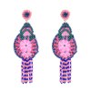 E-6622 Bead Women Drop Earrings Tassel Bohemian Ethnic Earrings