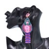 E-6622 Bead Women Drop Earrings Tassel Bohemian Ethnic Earrings