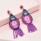 E-6622 Bead Women Drop Earrings Tassel Bohemian Ethnic Earrings