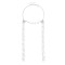 F-1106 Fashion Silver Long Chain Tassel Pearl Beads Butterfly Head Chain Hairband