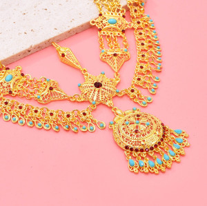 F-1107 Bohemian Style Golden Tassel pendant Hair Accessories Gypsy Women's Party Jewelry Gifts