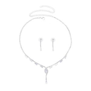 N-8171 Rhinestones Women Jewelry Sets Elegant Weddings Tassel Necklace Sets
