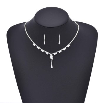 N-8171 Rhinestones Women Jewelry Sets Elegant Weddings Tassel Necklace Sets