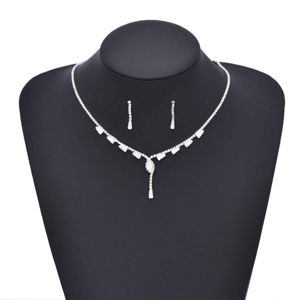 N-8171 Rhinestones Women Jewelry Sets Elegant Weddings Tassel Necklace Sets