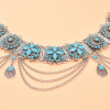 N-8172 Fashionable Bohemian Style Charm Alloy Blue Crystal Body Waist Chain Women's Party Jewelry Gift
