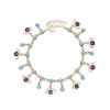 B-1277 Ethnic Women Bracelets Statement Beads Pendant Alloy Charms Bracelets