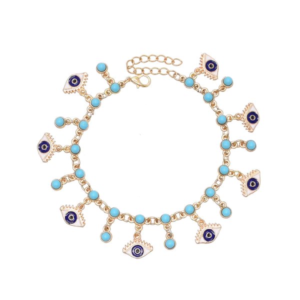 B-1277 Ethnic Women Bracelets Statement Beads Pendant Alloy Charms Bracelets