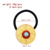 F-1111 Golden Silver Color Round Tibetan Ethnic Hair Rope Accessories