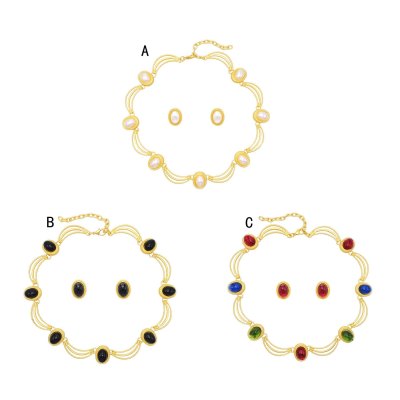 N-8180 Alloy Women Necklace Sets Baroque Weddings Statement Jewelry Sets