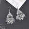 E-6628 Fashion Ethnic Silver Alloy Hollow Out Dangle Earrings