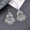 E-6628 Fashion Ethnic Silver Alloy Hollow Out Dangle Earrings