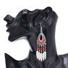 E-6627 Alloy Leaves Women Drop Earrings Bohemian Ethnic Statement Earrings