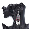 E-6627 Alloy Leaves Women Drop Earrings Bohemian Ethnic Statement Earrings