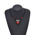 N-8181 Handmade Rope Woven Turquoise Pendant Necklace Bohemian Traditional Clothing Choker Jewelry