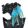 E-6629 Oversized Colorful Feather Earrings Indian Charm Exaggerated Earrings Women's Party Jewelry Gifts