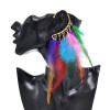 E-6629 Oversized Colorful Feather Earrings Indian Charm Exaggerated Earrings Women's Party Jewelry Gifts