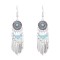 E-6632 Bohemian Ethnic Long Tassel Dangle Earrings for Women Red Blue Beads Earrings