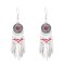 E-6632 Bohemian Ethnic Long Tassel Dangle Earrings for Women Red Blue Beads Earrings