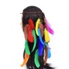 F-1115 Bohemian Style Colorful Feather Headband Hair Ornament Beads Feather Headdress Handmade Jewelry Headdress Accessories