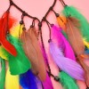F-1115 Bohemian Style Colorful Feather Headband Hair Ornament Beads Feather Headdress Handmade Jewelry Headdress Accessories