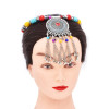 N-8182 Tibetan Colored Bead Circular Tassel Metal Necklace for Women's Party Jewelry Gifts