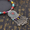 N-8182 Tibetan Colored Bead Circular Tassel Metal Necklace for Women's Party Jewelry Gifts