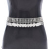 N-8184 Silver Block Tassel Body Chain Bohemian Ethnic Waist Chain Women's Party Wedding Accessories
