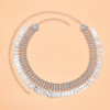 N-8184 Silver Block Tassel Body Chain Bohemian Ethnic Waist Chain Women's Party Wedding Accessories