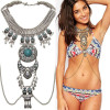 N-8186 Vintage Women Necklaces Ethnic Baroque Pendant Tassel Chokers Necklaces