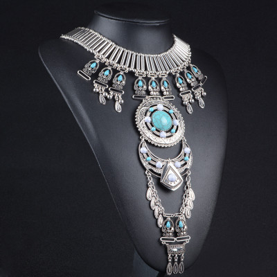 N-8186 Vintage Women Necklaces Ethnic Baroque Pendant Tassel Chokers Necklaces