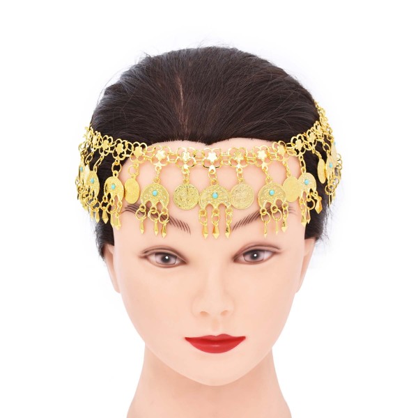 F-1116 Bohemian Style Golden Tassel pendant Hair Accessories Gypsy Women's Party Jewelry Gifts
