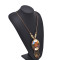 N-8187 Retro Bohemian Ethnic Style Rice Pearl Shell Ceramic Pendant Tassel Necklace Women's Party Tourism Jewelry