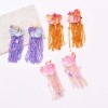 E-6635 3 Colors Butterfly Flower Beads Long Earrings for Women