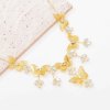 N-8189 Butterfly Women Jewelry Sets Golden Charms Weddings 3 PC Jewelry Sets