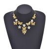 N-8192 Butterfly Women Jewelry Sets Flower Rhinestones Tassel Golden Charms Weddings  3 PC Jewelry Sets
