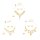 N-8192 Butterfly Women Jewelry Sets Flower Rhinestones Tassel Golden Charms Weddings  3 PC Jewelry Sets